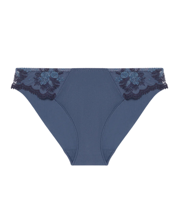 Simone Perele 1E2720 Cinder Blue Intrigue Sheer Bikini Myselflingerie.com